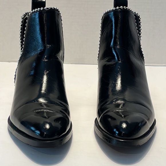 Zara Trafaluc Vegan Leather Cut Out Black Booties, Size 37 EU/ 6.5 - 7 US - Picture 5 of 12